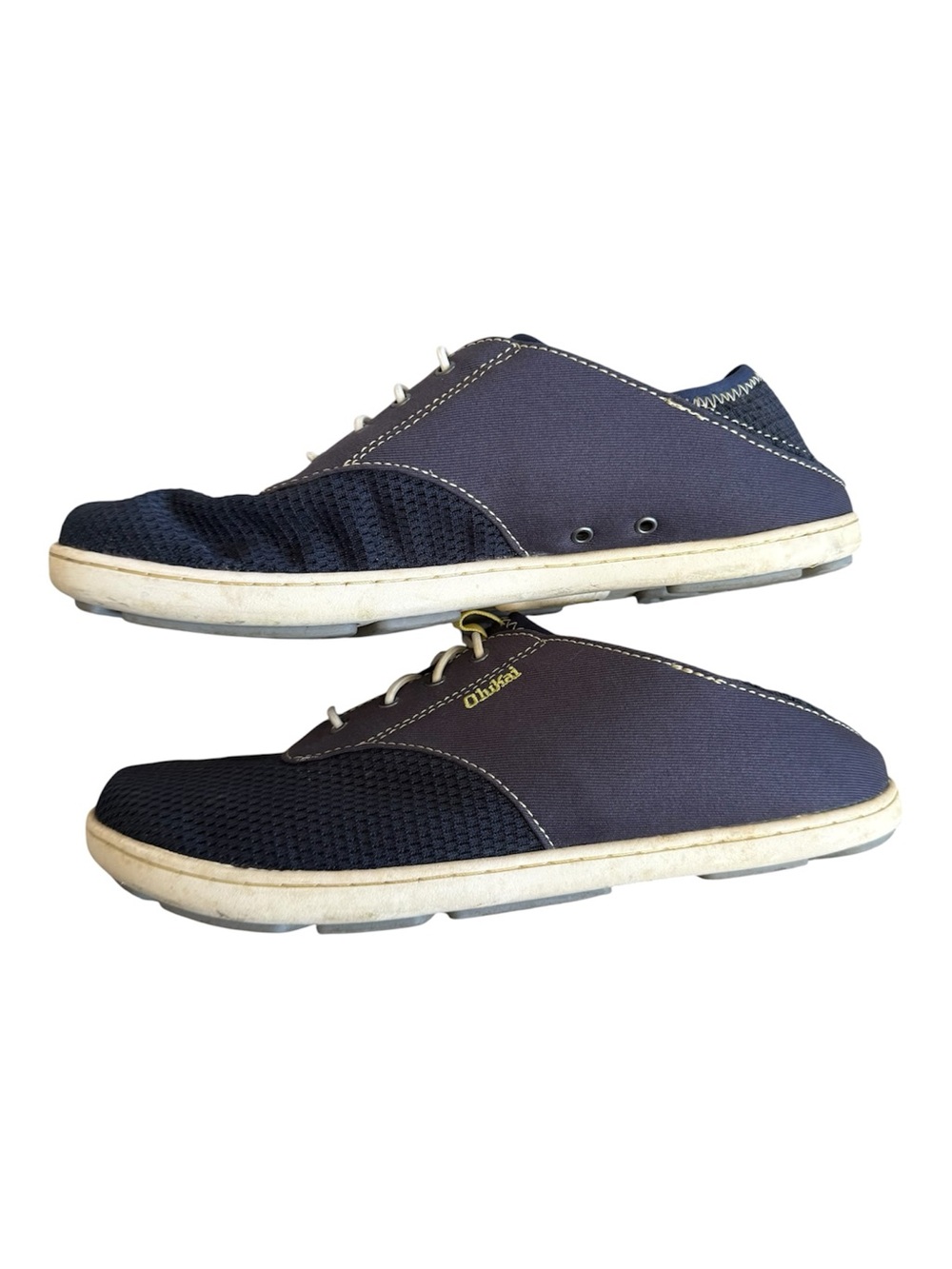 OLUKAI Nohea Moku Boys Youth Size 5 Navy Mesh Boat Shoes Sneaker Comfort - Picture 5 of 8